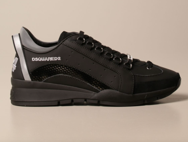 Ontoegankelijk wagon gemeenschap Dsquared² Black Leather Sneaker • Fashion Brands Outlet