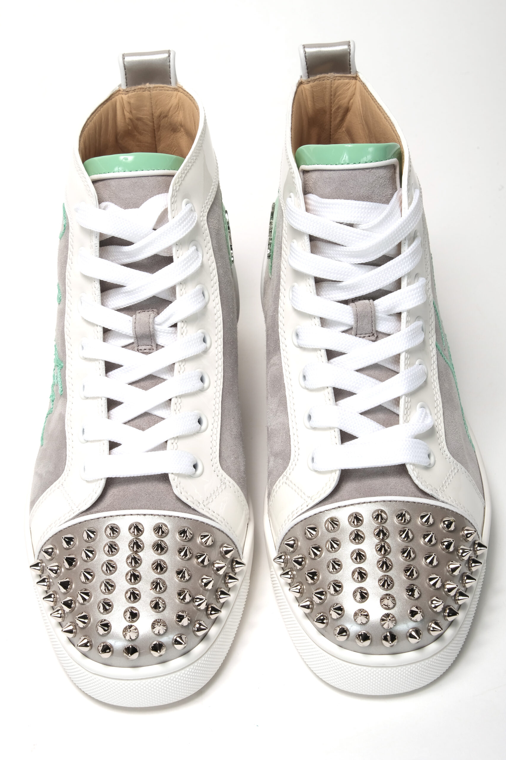 Christian Louboutin Women's Lou Spikes Fashion Sneakers Shoes US 9.5 IT  39.5 