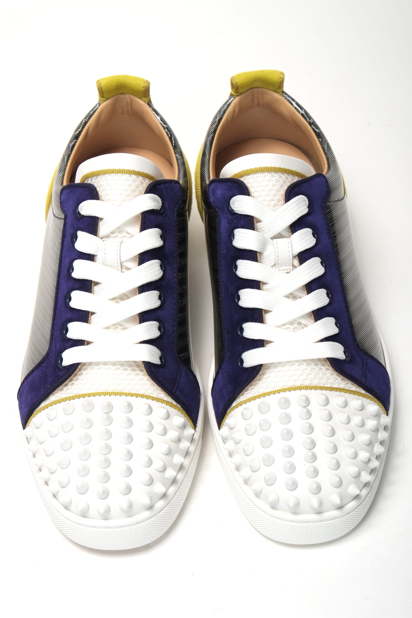 Christian Louboutin Louis Junior Spikes White/Goose Sneakers New