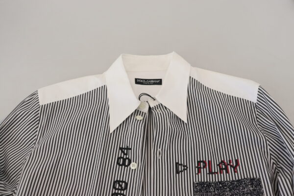 Dolce & online Gabbana Striped Button Down Shirt Made In Italy