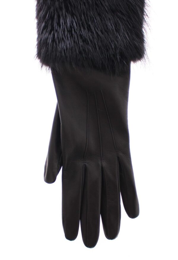 Dolce & Gabbana Elegant Elbow-Length Beaver Fur Gloves - Image 7