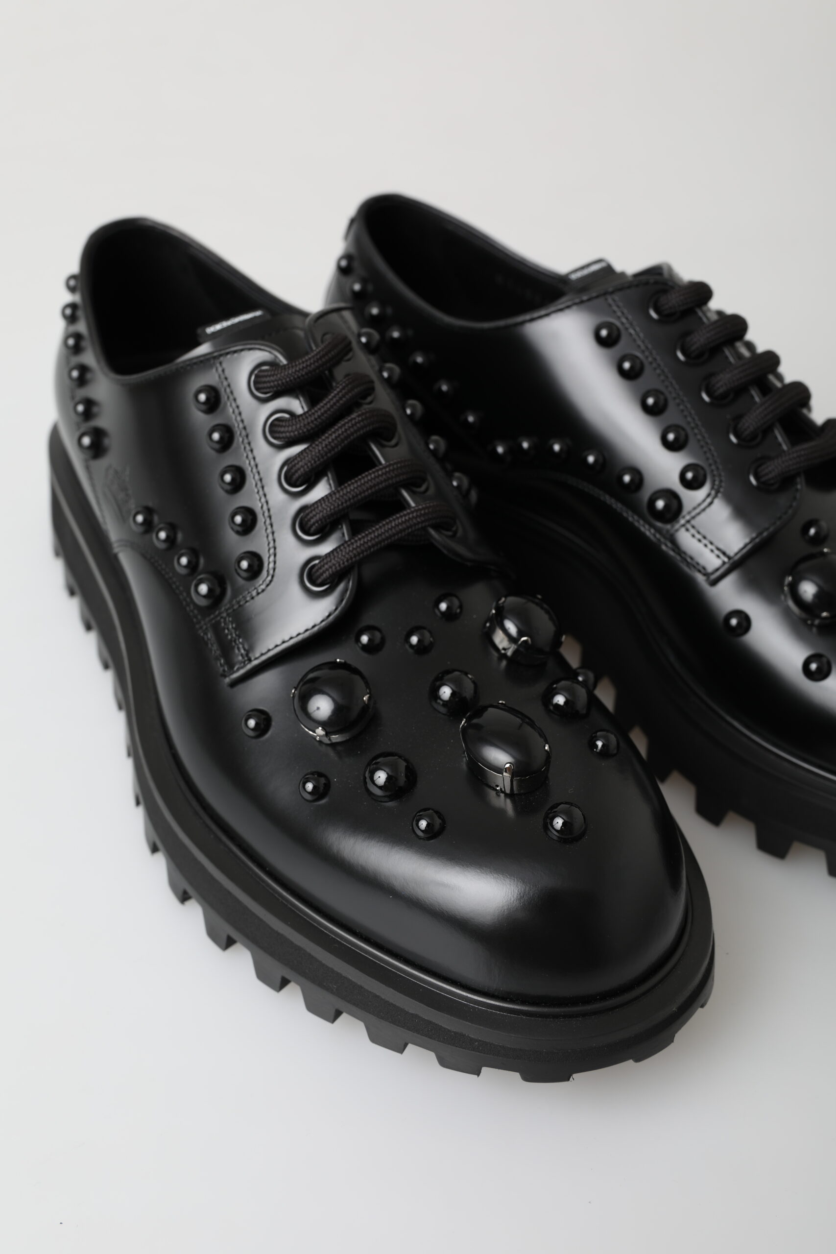 Black studded 2024 dress shoes