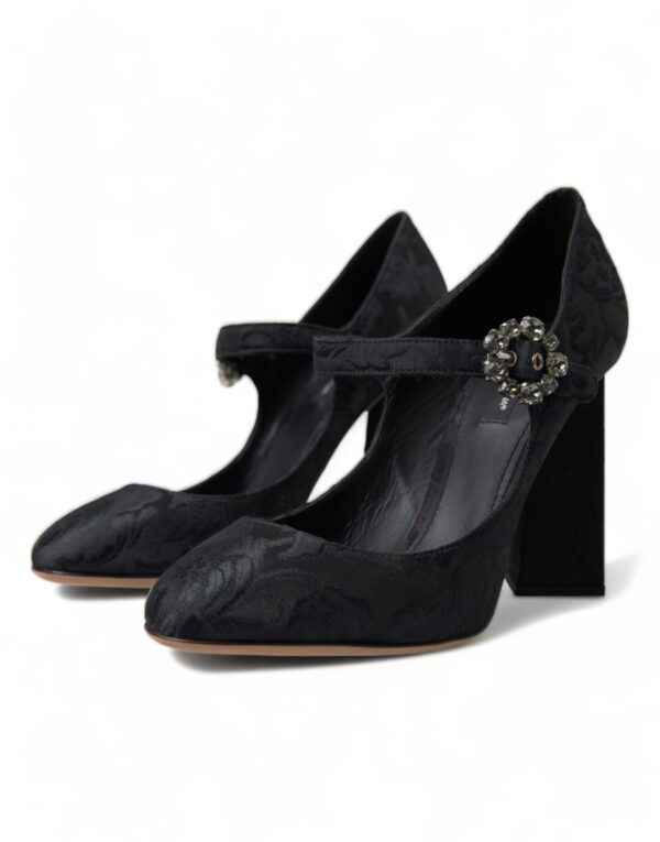 Dolce & Gabbana Chic Black Brocade Mary Janes Pumps - Image 3