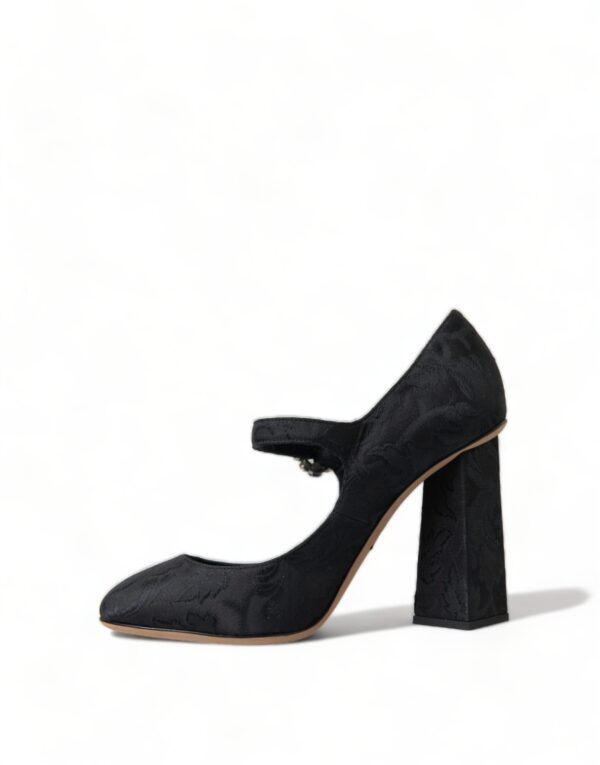 Dolce & Gabbana Chic Black Brocade Mary Janes Pumps - Image 5