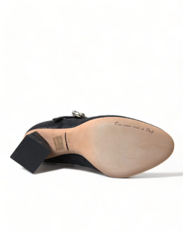 Dolce & Gabbana Chic Black Brocade Mary Janes Pumps - Image 6