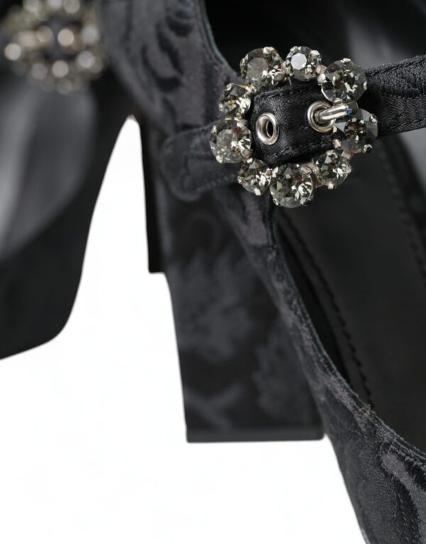 Dolce & Gabbana Chic Black Brocade Mary Janes Pumps - Image 7