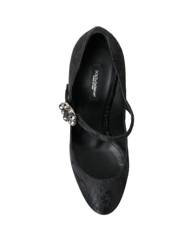 Dolce & Gabbana Chic Black Brocade Mary Janes Pumps - Image 8