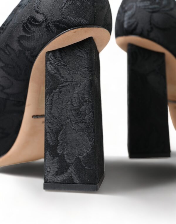 Dolce & Gabbana Chic Black Brocade Mary Janes Pumps - Image 9