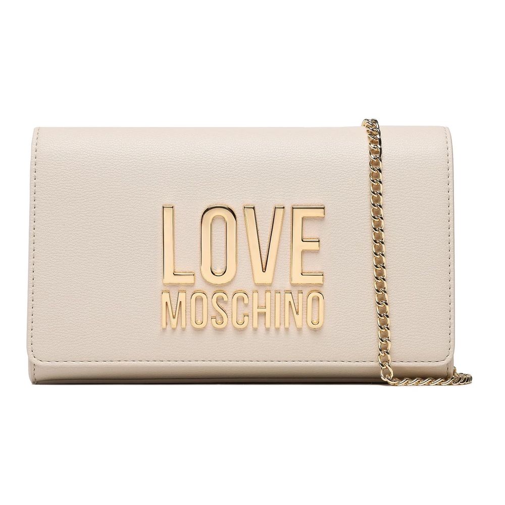 LOVE MOSCHINO PU leather bag - multiple slot for cards, money or coins,  long chain / leather strap with dust bag. Comes with Moschino bag twilly /  mini scarf , Women's Fashion,
