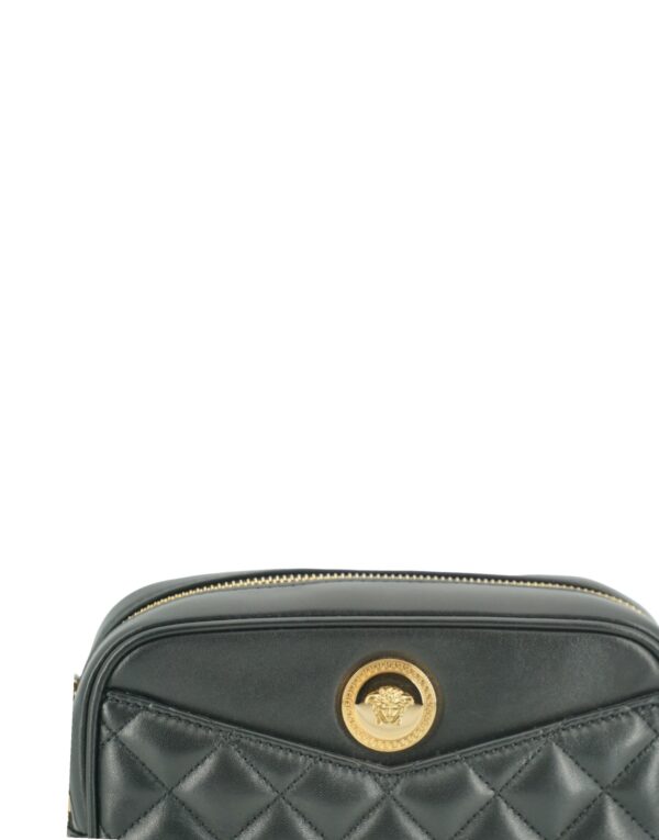 Elegant Small Black Leather Crossbody Bag - Image 4