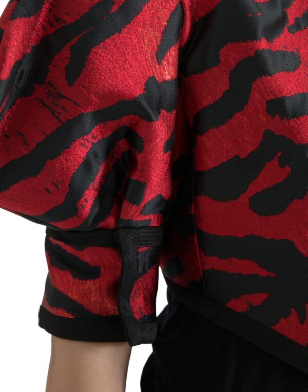 Dolce & Gabbana Elegant Animal Print Coat Jacket - Image 5