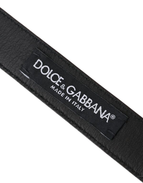 Dolce & Gabbana Brown Leather Silver Metal Buckle Belt Men - Image 4