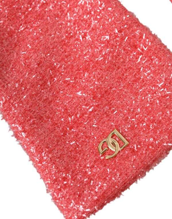 Dolce & Gabbana Pink Lurex Fantasia Mid Arm Length Gloves - Image 3