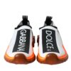 Dolce & Gabbana Black White Orange Slip On Sorrento Sneakers Shoes - Image 2