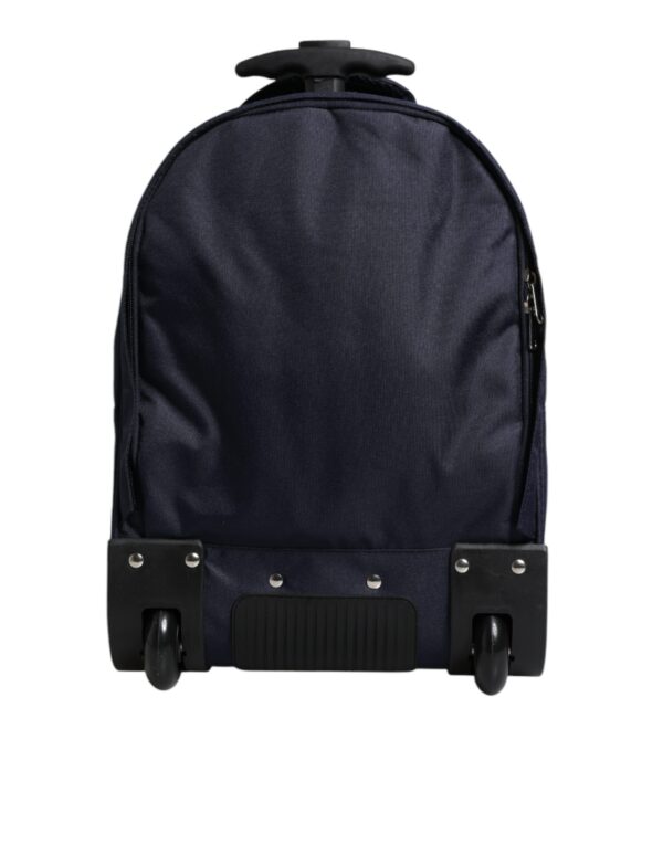 Dolce & Gabbana Blue Red Polyester Kids Back Pack Wheel Suitcase Bag - Image 4