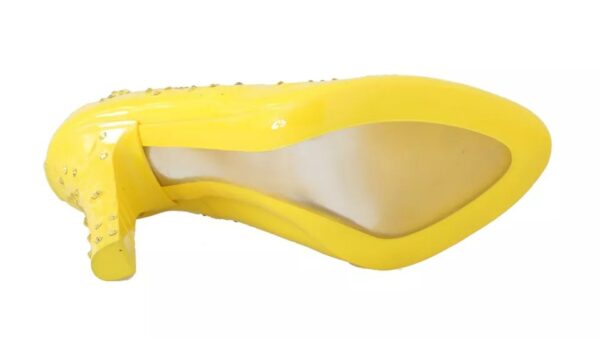 Dolce & Gabbana Yellow Crystal Heels CINDERELLA Shoes - Image 3