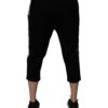 Dolce & Gabbana Black Cotton Blend Cropped Sweatpants Pants - Image 4